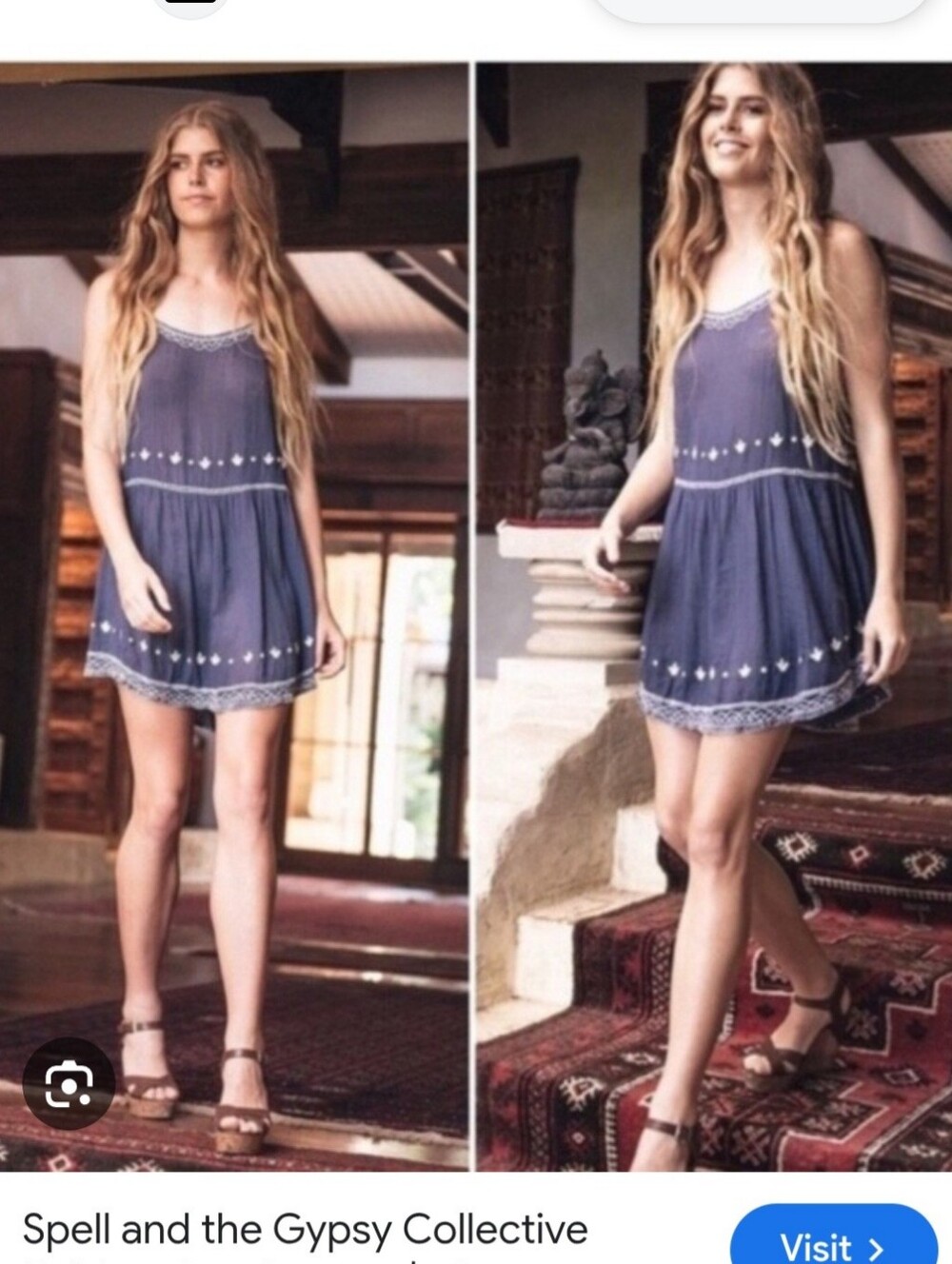 Spell Vintage Folklore Sundress Violet Flawed Damage!!!!+++